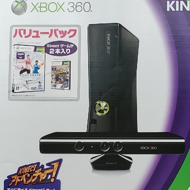 Xbox360(エックスボックス360)のXbox 360 kinectバリューパック　ソフト3本付 エンタメ/ホビーのゲームソフト/ゲーム機本体(家庭用ゲーム機本体)の商品写真
