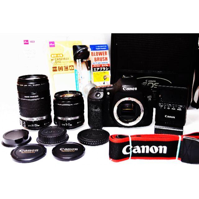 Canon EOS 7D ダブルレンズセット❤️標準&望遠の通販 by Sunlight｜キヤノンならラクマ - 超高画質❤️Canon 特価在庫あ