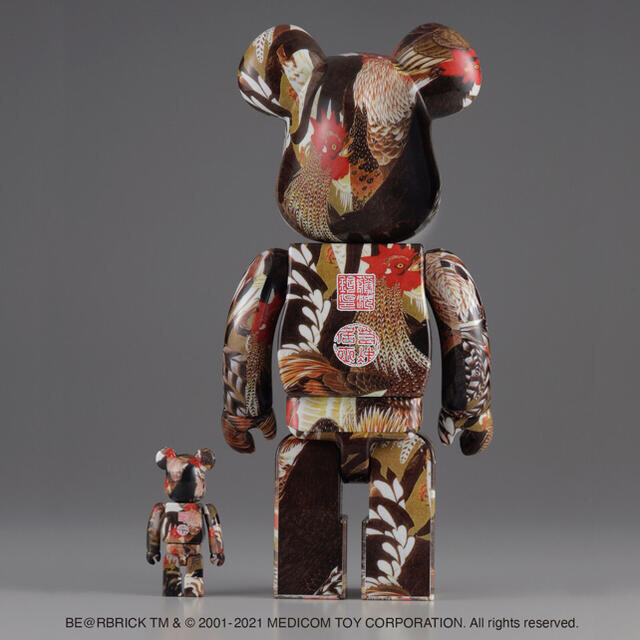 新品?正規品 BE@RBRICK 伊藤若冲 群鶏図 100% 400% ベアブリック