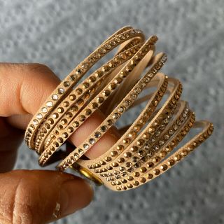 スワロフスキー(SWAROVSKI)のスワロフスキー　キラキラ　レザー　ブレスレット(ブレスレット/バングル)