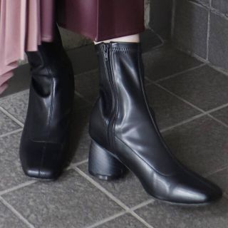 ムルーア(MURUA)のMURUA ストレッチブーツ　黒　36 23〜23.5cm(ブーツ)