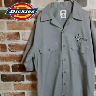 ディッキーズ(Dickies)のDickies　ディッキーズ　ワークシャツ　半袖　グレー　刺繍ロゴ(シャツ)