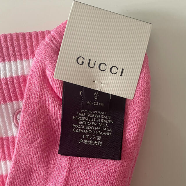Gucci - 【値下げ】GUCCI レディースソックス ピンク グッチ靴下の通販