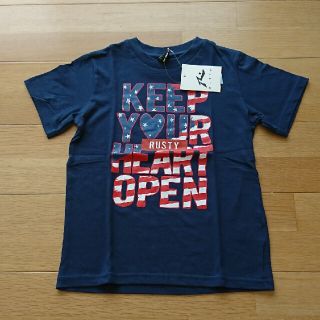 ラスティ(RUSTY)の新品 RUSTY Tシャツ 130㎝ ネイビー 紺 半袖(Tシャツ/カットソー)