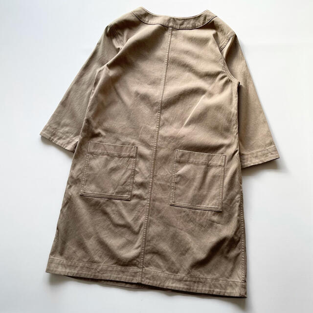 MARGARET HOWELL(マーガレットハウエル)のMHL. COTTON TWILL 肩ボタンコットンワンピース ベージュ系 1 レディースのワンピース(ひざ丈ワンピース)の商品写真