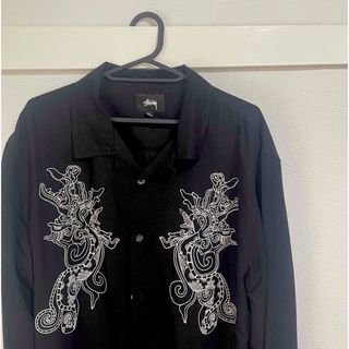 ステューシー(STUSSY)のSTUSSY 19SS オープンカラー 長袖シャツ レーヨン (シャツ)