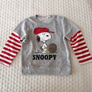 SNOOPY 重ね着風カットソー 90㎝(Tシャツ/カットソー)