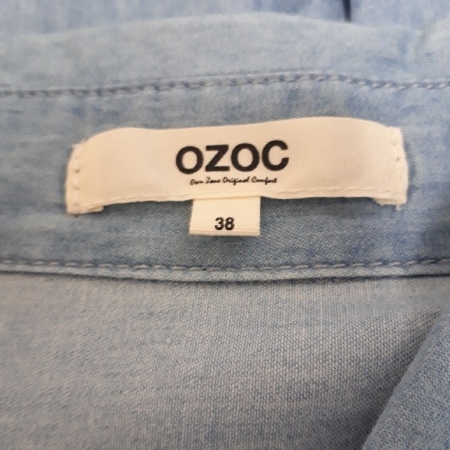 OZOC(オゾック)のCHANEL様専用　値下げ☆　OZOC   シャツワンピース　デニム レディースのワンピース(ひざ丈ワンピース)の商品写真