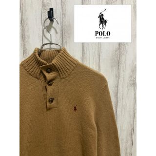 ポロラルフローレン(POLO RALPH LAUREN)の【希少】ラルフローレン ハーフボタン　ハーフジップ　ニット　セーターモックネック(ニット/セーター)