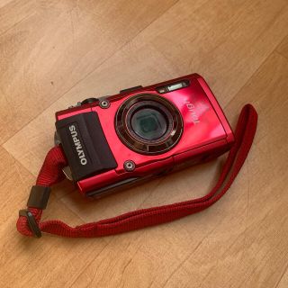 オリンパス(OLYMPUS)のOLYMPUS TG-3 レッド 水中カメラ(水深15m迄)Wi-Fi機能付(コンパクトデジタルカメラ)