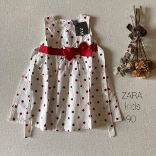 ザラキッズ(ZARA KIDS)のタグ付◌ZARA kidsザラキッズ｜ガーリードット⑅ワンピース*̩̩̥୨୧˖(ワンピース)