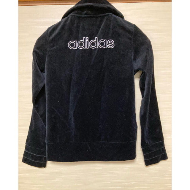 adidas(アディダス)のアディダス　ジップ　ベロア　ジャケット　160cm キッズ/ベビー/マタニティのキッズ服女の子用(90cm~)(ジャケット/上着)の商品写真