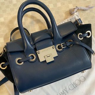 ジミーチュウ(JIMMY CHOO)のお値下げ♪ジミーチュウ　ハンドバッグ　ショルダーバッグ　ロザリー　ネイビー(ショルダーバッグ)