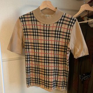 バーバリー(BURBERRY)のヴィンテージ　バーバリー　半袖　ニット　トップス (ニット/セーター)