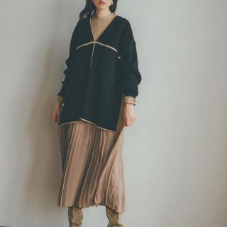 clane DOUBLE FACE LINE KNIT クラネ(ニット/セーター)