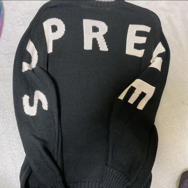 Supreme Back Logo Sweater Black L