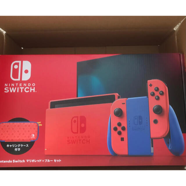 Nintendo Switch(ニンテンドースイッチ)の【新品未開封】Nintendo Switch マリオレッド×ブルー セット エンタメ/ホビーのゲームソフト/ゲーム機本体(家庭用ゲーム機本体)の商品写真