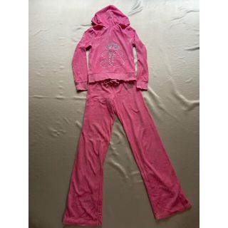 ジューシークチュール(Juicy Couture)の★ジューシークチュール★レア！ピンク ベロア セットアップ サイズ上S下XS(セット/コーデ)