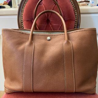 エルメス(Hermes)の美品エルメス　ガーデンパーティーpm ゴールド　ネゴンダ K刻(ハンドバッグ)