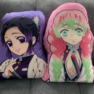 しまむら 鬼滅の刃 ダイカットクッション 伊黒小芭内 甘露寺蜜璃 おばみつ