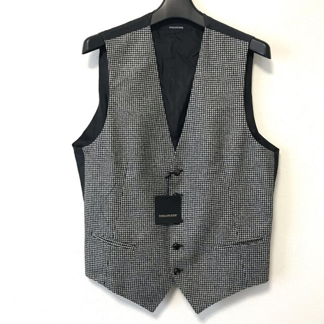 定3.5万未使用 TAGLIATORE タリアトーレ ハウンドトゥースジレ46 | www
