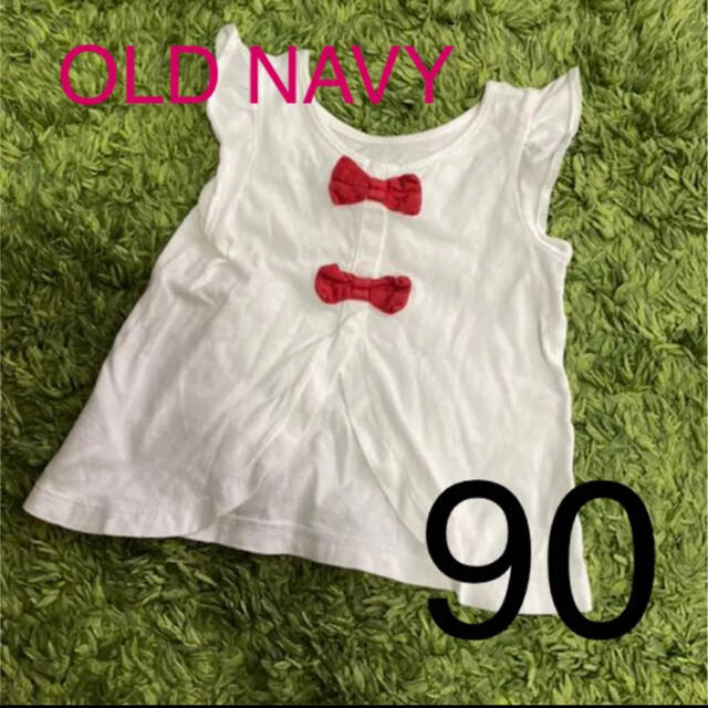 Old Navy(オールドネイビー)のOLD NAVY バックリボントップス☆90 キッズ/ベビー/マタニティのキッズ服女の子用(90cm~)(Tシャツ/カットソー)の商品写真