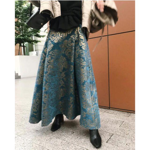 ロングスカートAmeri vintage ダマスクスカート