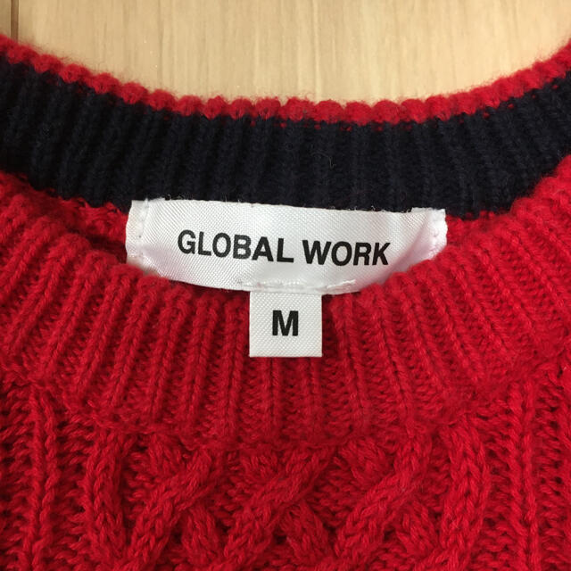 GLOBAL WORK(グローバルワーク)のキッズ 男女兼用 グローバルワーク ニット ケーブルニット セーター キッズ/ベビー/マタニティのキッズ服女の子用(90cm~)(ニット)の商品写真