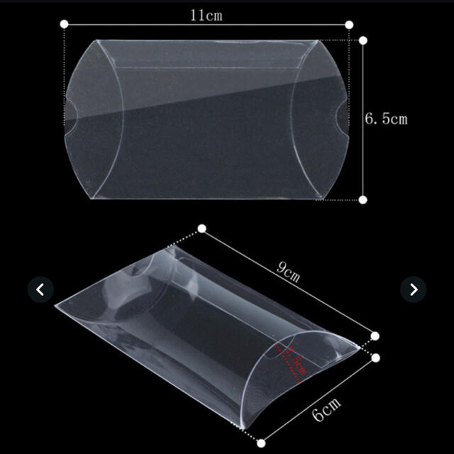 クリアボックス ピロー10枚セット インテリア/住まい/日用品のオフィス用品(ラッピング/包装)の商品写真