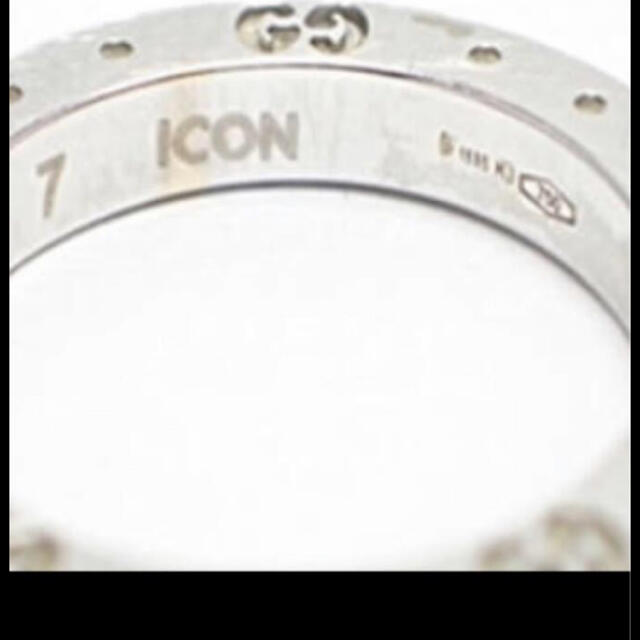 Gucci(グッチ)のGUCCI グッチ　アイコン　リング　k18 WG 希少 メンズのアクセサリー(リング(指輪))の商品写真