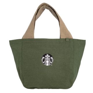 スターバックスコーヒー(Starbucks Coffee)の【新品】スターバックス トートバッグ  カーキグリーン　台湾限定(トートバッグ)