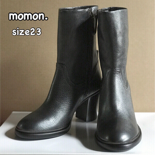 モモン momon. ブーツ『未使用』ブラック  23cm (ブーツ)