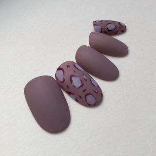 マットヒョウ柄ネイル♥ジェルネイル♥ minnail コスメ/美容のネイル(つけ爪/ネイルチップ)の商品写真