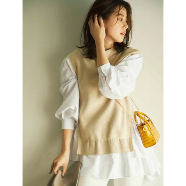 JUSGLITTY - JUSGLITTY シャツドッキングニットプルオーバーの通販 by