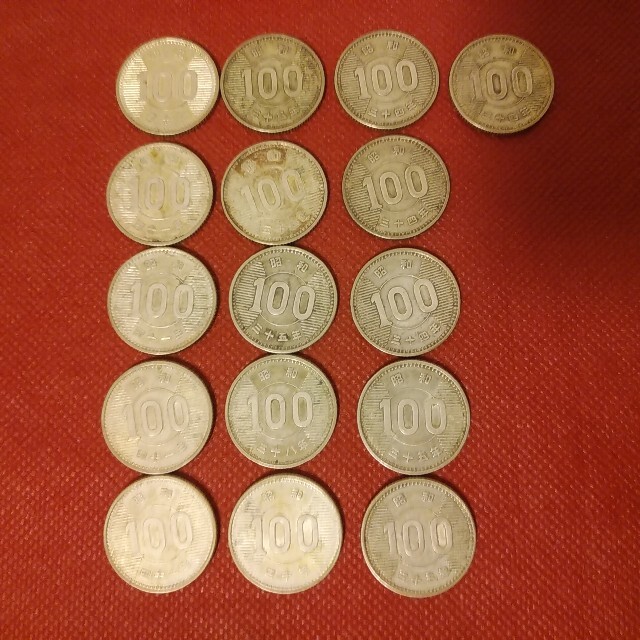 稲/旧100円 硬貨16枚 エンタメ/ホビーの美術品/アンティーク(貨幣)の商品写真