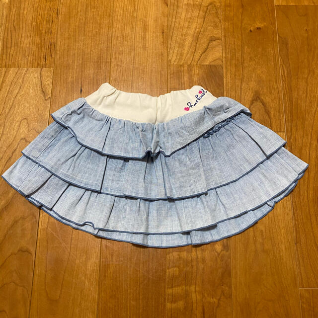 HusHush(ハッシュアッシュ)のHusHush デニムスカート 110cm キッズ/ベビー/マタニティのキッズ服女の子用(90cm~)(スカート)の商品写真