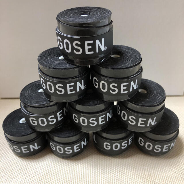 GOSEN(ゴーセン)のゴーセングリップテープ 黒10個 チケットのスポーツ(テニス)の商品写真