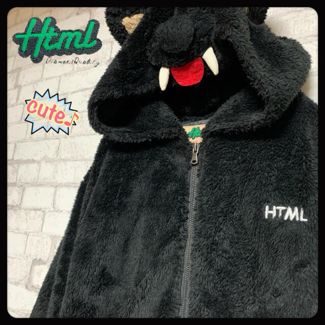 html(エイチティーエムエル)の【キュート♪】Html エイチティーエムエル/ボアブルゾン パーカー  レディースのジャケット/アウター(ブルゾン)の商品写真