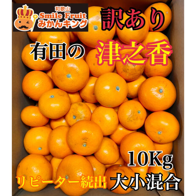 訳あり　和歌山県産　有田の津之香　10Kg  送料込み　みかんキング 食品/飲料/酒の食品(フルーツ)の商品写真