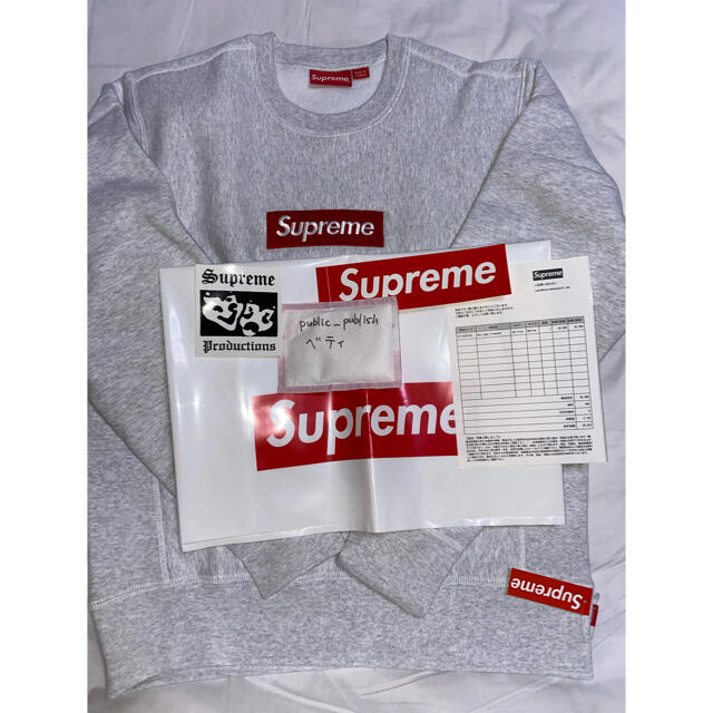 新品未使用　supreme  box logo crewneck   M