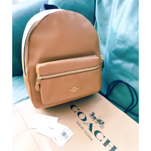 新品未使用】コーチcoachリュック☆ミディアムチャーリー バックパック