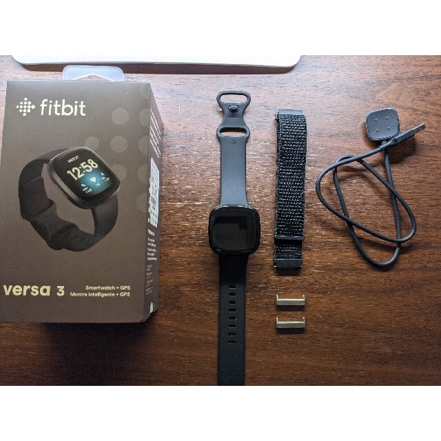 Fitbit Versa 3 ブラック/ブラック防水無線通信機能