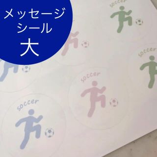 サッカー　寄せ書きシール　12枚　メッセージ　色紙(サッカー)