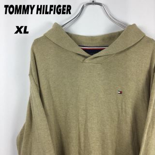 トミーヒルフィガー(TOMMY HILFIGER)の古着 トミーヒルフィガー ニット セーター 薄手 フラッグロゴ 刺繍 XL(ニット/セーター)