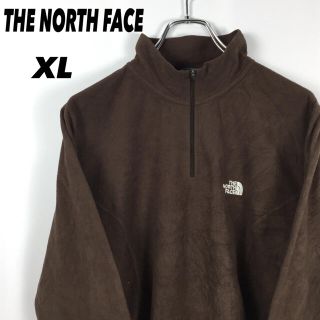 ザノースフェイス(THE NORTH FACE)の古着 ノースフェイス フリース 薄手 スウェット ライトアウター 刺繍ロゴ XL(トレーナー/スウェット)