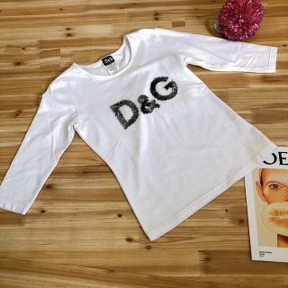 ドルチェアンドガッバーナ(DOLCE&GABBANA)のドルチェアンドガッパーナDOLCE&GABBANAレディースホワイトロゴトップス(Tシャツ(長袖/七分))