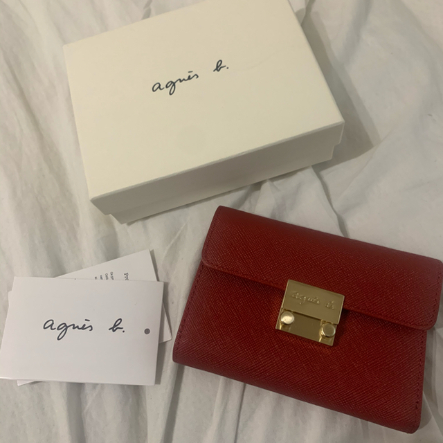 agnes b. - agnes.b 三つ折りミニ財布 新品未使用 箱付き タグ付きの