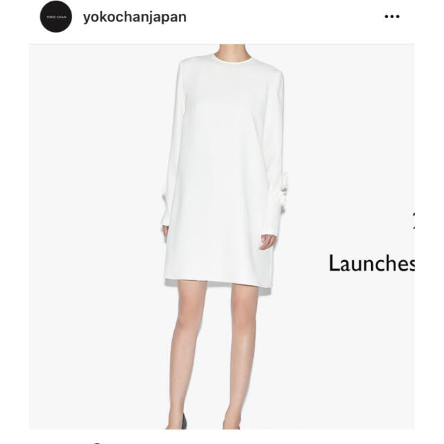 【美品】yokochan ワンピース　ダークネイビー　お花