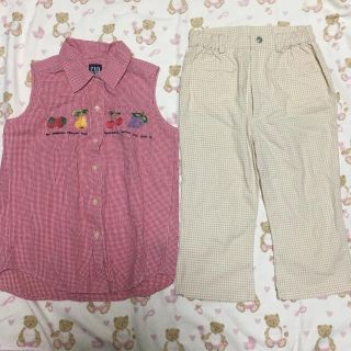 ギャップ(GAP)のキッズ　トップス　セット　チェック柄(Tシャツ/カットソー)