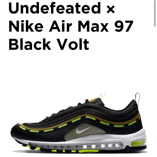 UNDEFEATED(アンディフィーテッド)のNIKE AIR MAX97 UNDEFEATED BLACK メンズの靴/シューズ(スニーカー)の商品写真